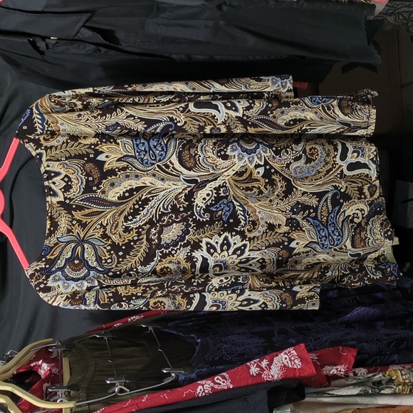 Tunic paisley top no tag see description for measurements (InvW014) - Picture 2 of 2